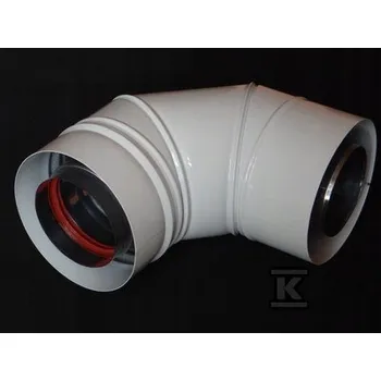 Kouřovod Komínové koleno DN 60/100, 90 ° vzducho-spalované