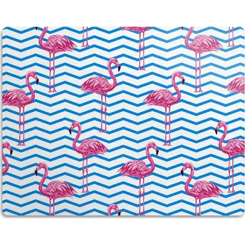 Podložka pod nábytek Ochranná podložka pod misku Plameňáci cik cak 45x35 cm