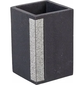 Kelímek do koupelny LINDOS GLAMOUR polyresin antracit