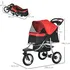 Kočárek pro psa PawHut D00-108RD Buggy Pet Stroller 109,5 x 54,5 x 106,5 cm červený/černý