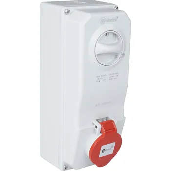 Elektrická zásuvka Nástěnná zásuvka s blokováním 32A 5 kolík, IP44