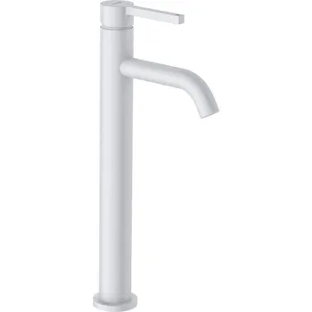 Vodovodní baterie Kludi Nova Fonte Pura Baterie umyvadlová stojánková, výška 335 mm, bez výpusti, bílá matná, 202985315