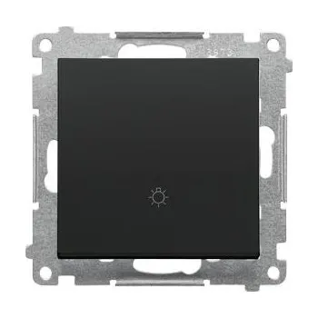 vypínač Simon 55 Spínací tlačítko světlo Černá matná