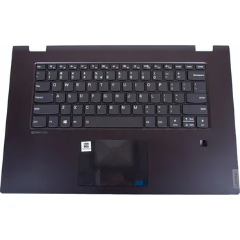 Šasi notebooku Opěrka dlaní s klávesnicí a touchpadem Lenovo IdeaPad C340 15 Flex 15 černá čtečka