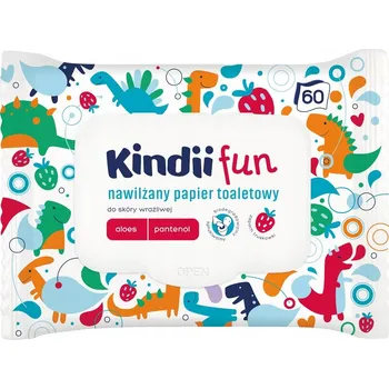 Kindii Fun Vlhčený toaletní papír s vůní jahody 60 kusů