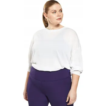 Tréninkové tričko s dlouhým rukávem Reebok 3XL bílé