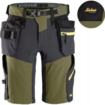 Pracovní oblečení Pracovní Kraťasy s kapsami Softshell Stretch Snickers 6140 Khaki Velikost 56