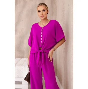 Dámská italská fialová souprava s halenkou K-Fashion, UNI i519_28976-U