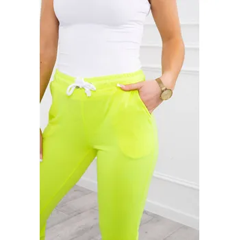 Dámské kalhoty Dámské neonové tepláky K-Fashion s kapsami, UNI i519_21268-U