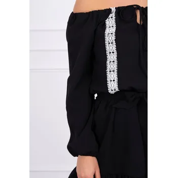 Dámské šaty Dámské černé šaty s krajkou a odhalenými rameny K-Fashion, UNI i519_16101-U