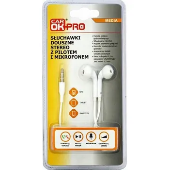 Sluchátka Car ok Sluchátka do uší s mikrofonem CarOK [5](5)