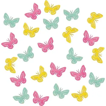 Anděl Přerov, s.ro. Dřevění motýli 2 cm, 24 ks jarní