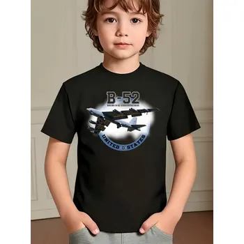 Chlapecké tričko STRIKER Dětské tričko Boeing B-52 Barva: Černá, Velikost: 10 let