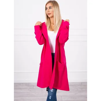Dámská cargo bunda Dámská fuchsiová oversize pláštěnka s kapucí K-Fashion, UNI i519_17874-U