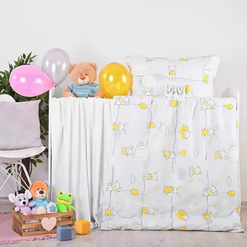 Povlečení dětské bavlněné Zajíc a Medvídek EMI: Dětský set 130x90 + 65x45