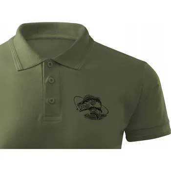 Tričko ForestMax Rybářské polo tričko s potiskem Okoun vz.18 krátký rukáv vel. 3XL