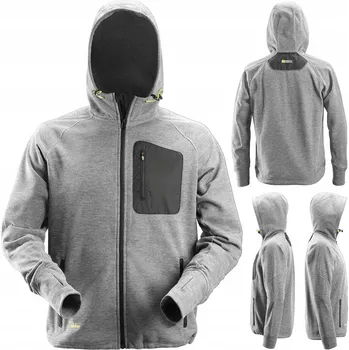 Pánská mikina Fleecová mikina s kapucí Mikina Snickers 8041 vel. L šedá