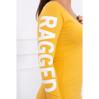 Dámské šaty Dámské hořčicové otrhané šaty K-Fashion, UNI i519_13375-U