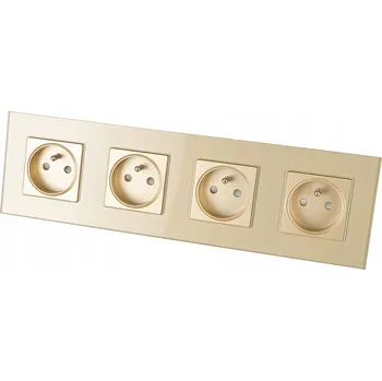 Elektrická zásuvka Zlatá nástěnná Elektrická Zásuvka MIUUN