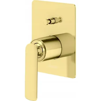 Vodovodní baterie Nástěnná vanová a sprchová baterie s jednou pákou Kohlman Experience Gold zlatá