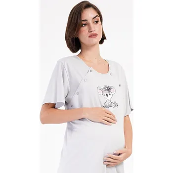 Dámské pyžamo Dámská mateřská košile Malá koala Vienetta, šedá M i232_9878_55455957:šedá M