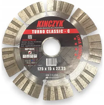 Řezný kotouč DIAMANTOVÝ KOTOUČ KIŃCZYK TURBO CLASSIC - C 125 MM