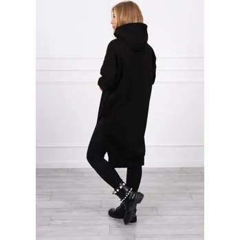 Dámská mikina Dámská černá zateplená mikina s rozparky K-Fashion, UNI i519_20512-U