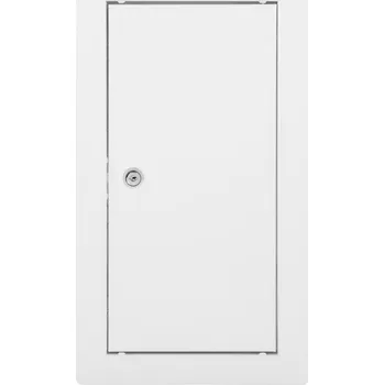 Obraz REVÍZNÍ DVÍŘKA KOVOVÁ BÍLÁ 20x40 NA ZÁMEK