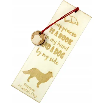 Doplněk ke knize Bernský salašnický pes - gravírovaná záložka do knihy se psem, jméno psa