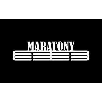 Věšák Maratony #2 BÍLÝ Věšák na medaile Kovový 60cm