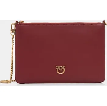 Kabelka Kožená kabelka Pinko vínová barva, 100455 A0F1 100455.A0F1 83A, vel. ONE SIZE