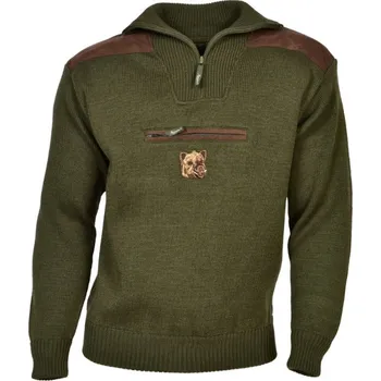 Pánský svetr Margita Trapper Myslivecký svetr Hubertus - výšivka divočák - Velikost 56