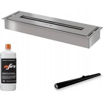 Biokrb Volně stojící biokrb Simplefire 50 x 6 x 15 cm stříbrný