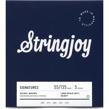 Struna pro kytaru a smyčcový nástroj Struny pro baskytaru poniklované Stringjoy SIGNATURES 55-135 5-strunné