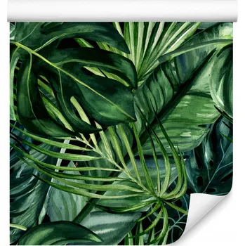 Fototapeta Tapeta do obýváku Listy EXOTICKÉ Příroda Abstrakce Rostliny Akvarel