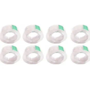 Lepicí páska PRŮHLEDNÁ KANCELÁŘSKÁ LEPICÍ PÁSKA 18 mm x 20 m, sada 8 ks, do školy