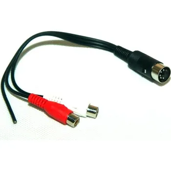 Audio kabel Kabel Goobay 2r/dwm 2x RCA (cinch) - DIN 5pinový 0,2 m