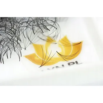 Umělé řasy VĚJÍŘKY ŘASY TRSY HEDVÁBNÉ 4D-0,05 ZAKŘIVENÍ C 1000KS #1570 - 15 mm