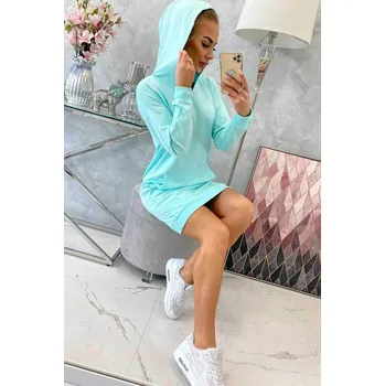 Dámské šaty Dámské mátové šaty s kapucí od K-Fashion, UNI i519_19393-U