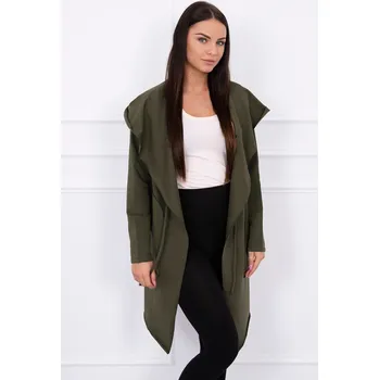 Dámská cargo bunda Dámská khaki kapucová bunda s velkými kapsami K-Fashion, UNI i519_12843-U