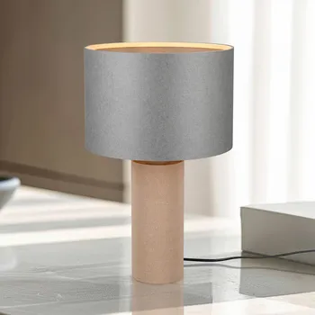 Lampička Trio Lighting Stolní lampa Canio, výška 48 cm, šedá/hnědá, karton, 1 x E14 šedá, hnědá 1 x 40 W - Doprava zdarma