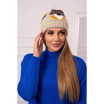 Čepice Dámská zimní čepice Ofelia beige K-Fashion, UNI i519_23396-U