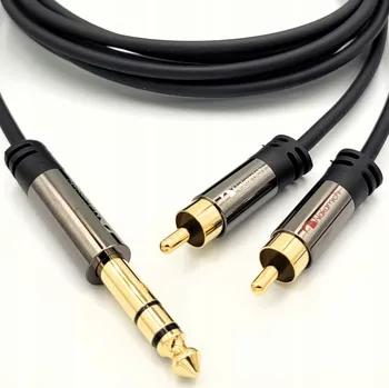 Audio kabel Audio kabel Nakamichi 2x RCA - 1x Jack 6,3 mm, délka 1,5 m