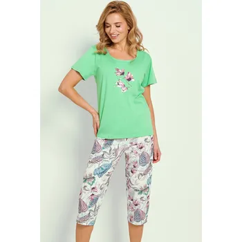 Dámské pyžamo Zelené dámské pyžamo LIA Taro, zelená M i170_3344-M-01 S/S 25