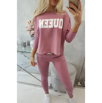 Královna: Růžová sada halenky a kalhot K-Fashion, UNI i519_18760-U