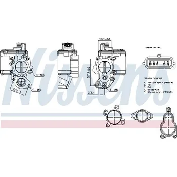 Ventil palivového systému AGR-Ventil NISSENS 98265