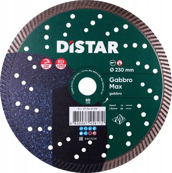 Řezný kotouč DIAMANTOVÝ KOTOUČ TURBO 230 mm PRO GRANITU DISTAR