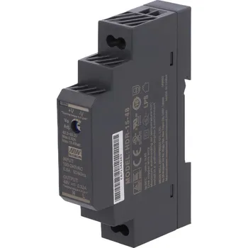 spínaný zdroj Napájecí zdroj na DIN lištu Mean Well HDR-15-48