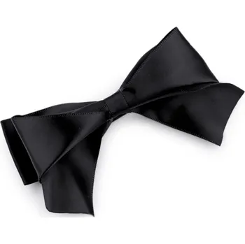 Vlasová spona se saténovou mašlí - černá barva