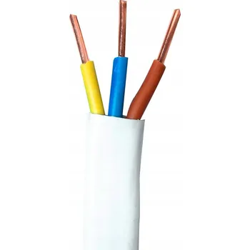 elektrický kabel Plochý elektrický kabel instalační YDYp NKT 3x1,5 - 1 metr